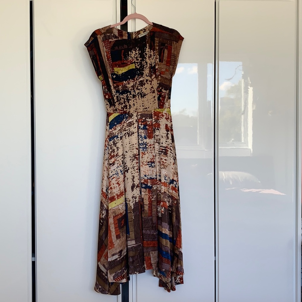 Gary Graham Silk MIDI Dress